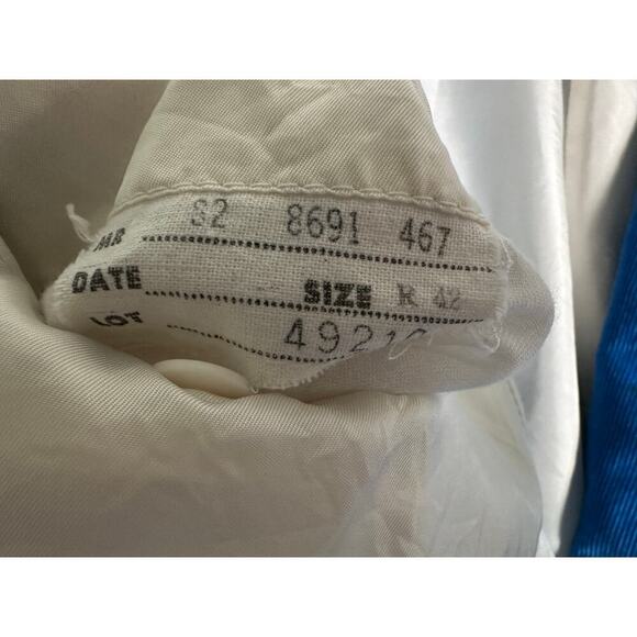 Vintage Retro Blue Corduroy Blazer Nautical Captain’s Jacket Men’s Size 42R - Picture 10 of 13